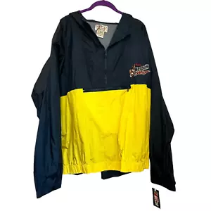 Nascar Yellow & Blue 1/2 Zip Windbreaker Nesquik Racing Jacket NWT Deadstock XL - Picture 1 of 8