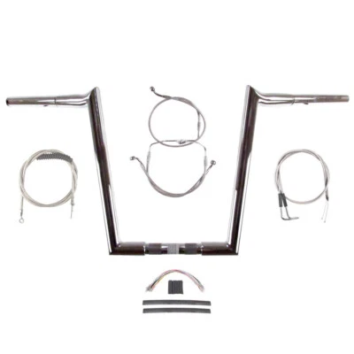 Комплект крючкового руля 1 1/4 дюйма Chrome Wild 1:14 дюйма 1996-2006 Harley Road Glide King - Изображение 1 из 2