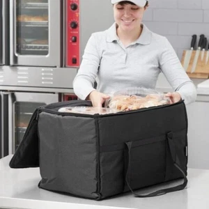 SafePro 124FCARRBK 23x13x15 Insulated Food Black Nylon Delivery Bag Carrier 1 EA - Picture 1 of 3