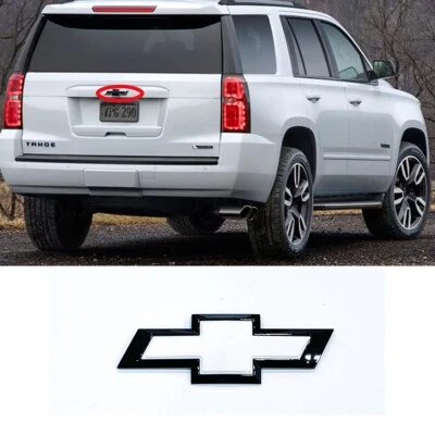 2015-2020 Chevrolet Tahoe Suburban Black White Bowtie Emblems 84722856 Rear Only - Image 1 of 3