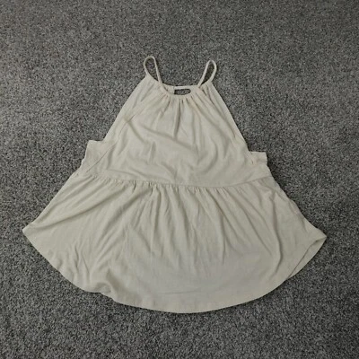 Рубашка женская American Eagle средний размер белая бежевая без рукавов повседневная опрятная майка - Изображение 1 из 4