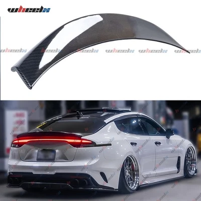 Carbon Fiber For 2018-2023 Kia Stinger Highkick Duckbill Trunk Spoiler Wing Lip Foto 1 de 4