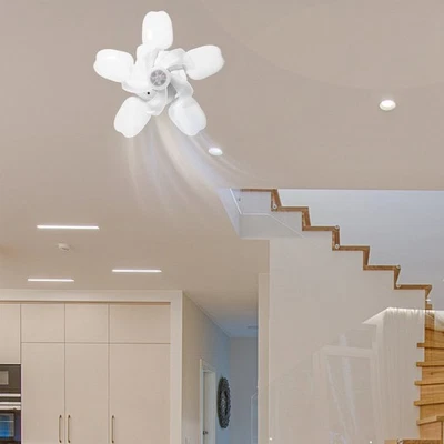 Lámpara de Techo Ajustable Velocidad 2 en 1 Ventilador Eléctrico Inalámbrico Decoración del Hogar - Imagen 1 de 4