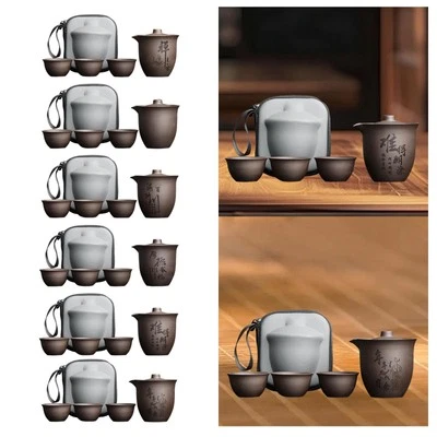 Travel Tea Set Portable Kungfu Teapot Set for Farmhouse Dorm Birthday Gift - Image 1 of 2