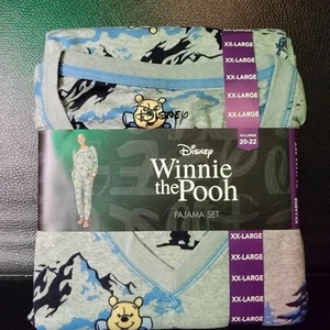 Pigiama donna Disney 2 pezzi in pile elasticizzato setoso Winnie The Pooh 2XL nuovo con etichette - Foto 1 di 9