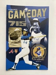 HENRY HANK AARON Atlanta Braves Baseball 2024 Gameday Program SGA 715 Home Run - Picture 1 of 2
