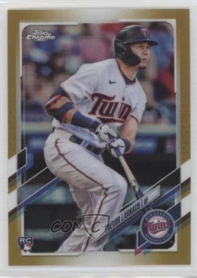 2021 Topps Chrome Update Target Gold Refractor /50 Trevor Larnach Rookie RC - Image 1 of 2
