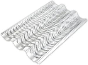 Sartén para pan baguette francesa de acero inoxidable sartenes perforadas para hornear - Imagen 1 de 3