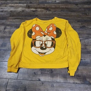 Felpa leggera Minnie Mouse gialla invecchiata taglia L 2267 - Foto 1 di 6