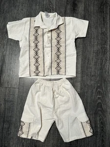 Guayabera Kinder Jungen Kurz und Top Outfit Set Größe 6 - Bild 1 von 4