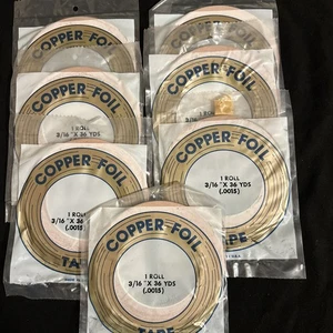 7 rollos de cinta de papel de cobre para vitrales - 3/16 X 36yds - Imagen 1 de 2