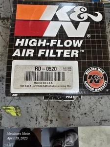 Nice K&N Universal Clamp-On Air Filter For 2-1/8FLG, 3-1/2OD, 6H RD-0520 - Picture 1 of 2