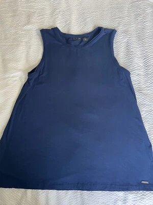 Tahari Sin Mangas Azul Marino Bolús Elástico Mujer Talla L Foto 1 de 4