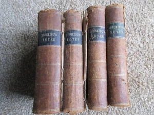 Antique Set of 4 Volumes - LONGKING'S NOTES HOLY GOSPELS - 1860's - Picture 1 of 6