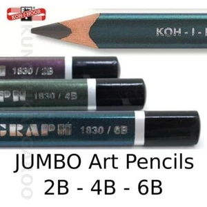 KOH-I-NOOR 1831 TRIOGRAPH 2B 4B 6B LÁPICES DE GRAFITO GRUESO GRUESO AGARRE TRIANGULAR  - Imagen 1 de 11