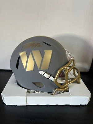 TERRY McLAURIN SIGNED WASHINGTON COMMANDERS SLATE SPEED MINI HELMET JSA - Image 1 of 4