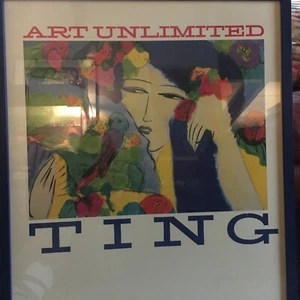 Art Unlimited Framed Poster Print 1982 Walasse Ting Melancholy Woman 22 x 26 - Picture 1 of 6