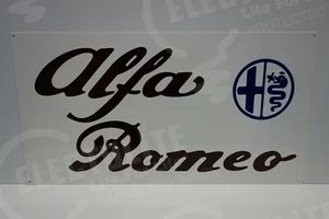 Alfa Romeo DEALER SIGN. 16 BY 30. ENAMEL COAT STEEL. PRISTINE! - Picture 1 of 3
