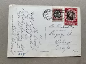 M) Cartolina Vaticano 1947 per la Svezia - Bild 1 von 2