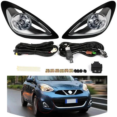 Cubierta cromada faro antiniebla hologist coche hatchback Nissan March Micra 2013-2016 Foto 1 de 4