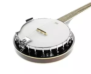 Karrera 6 String Bluegrass Resonator Banjo Guitar Gloss Brown with Carry Bag New - Picture 1 of 6