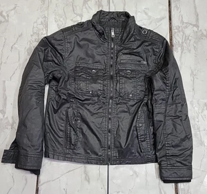 BKE 257 Ville Speedway Lined Slim Fit Athletic Black Bomber Jacket Men's XL - Picture 1 of 10
