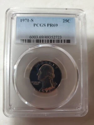1971 S 25C Washington Quarter PCGS PR69 - Image 1 of 4