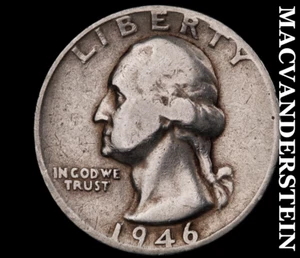 1946-S Washington Quarter - Scarce Better Date No Reserve #C2616 - Picture 1 of 2