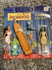 New Sealed Vintage 1990s Disney Pocahontas Action Figure set with Miko 