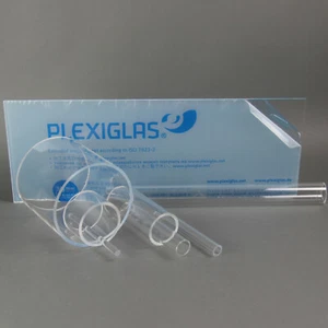 PLEXIGLAS ROHR (8,70-117,10 €/m) ACRYLGLASROHR 1000 mm PLEXIGLAS GLASKLAR ROHR - Bild 1 von 3
