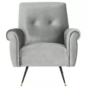 SAFAVIEH Accent Chair Mira Light Gray - Picture 1 of 9