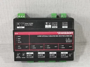 SWISSON ISP-4R-DC-TERM 4-PORT OPTICALLY ISOLATED DMX SPLITTER & RDM HUB 4W - Picture 1 of 10