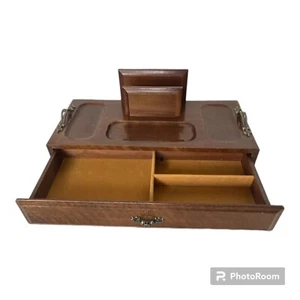Vintage Mens Jewelry Dresser Valet Box Mid Century Organizer Mail Watch Ring - Picture 1 of 10