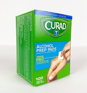 Curad Alcohol Prep Pads Thick 2-ply Swabs Wipes - 1 box (BULK SAVINGS)