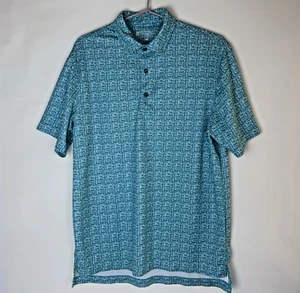 Drinks on the Rocks Golf Polo Shirt Mens Small Aqua Short Sleeve Bermuda Sands - Picture 1 of 7