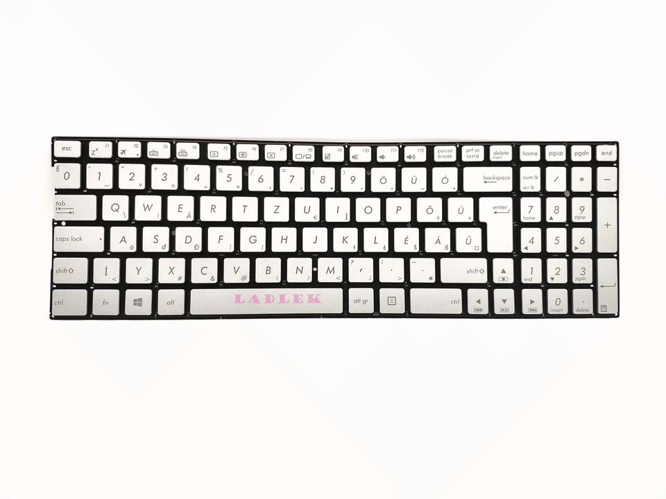 Teclado retroiluminado HU HG Magyar plateado húngaro para Asus Q504UA/Q504UAK/Q534UA Foto 1 de 1
