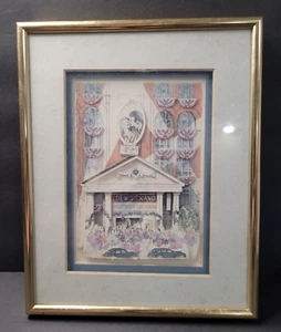 Acuarela esculpida firmada por Patsy Gullett arte 3D Loews Grand Gone with the Wind - Imagen 1 de 5