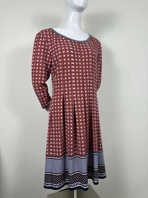 Max Studio Sleeveless Dress Womens Medium Floral Blue White Red Stretch M - Image 1 of 4