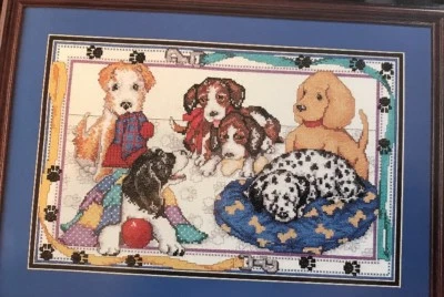 Pick Your Pup Dog Puppies Dogs Cross stitch PATTERN ONLY Bucilla - Image 1 of 4