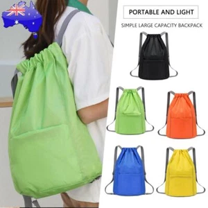 Drawstring Backpacks Waterproof Sports Gym Sack Oxford Cloth for Swimming Sports - Bild 1 von 15