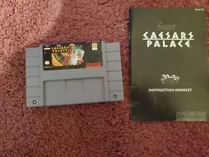 VTG SUPER CAESARS PALACE Super Nintendo SNES Game - Untested - w instructions - Picture 1 of 4