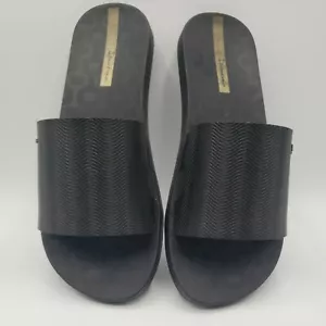 Grendene Ipanema Sandal Black Breathable Rubber Size 7 USA, 36 BRA, 38 EUR PW - Picture 1 of 12