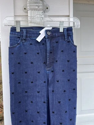 Nuevo con etiquetas Talbots Divertido Azul Negro Flocado Arco Patrón Adelgazante Tobillo Jegging 18W Foto 1 de 4