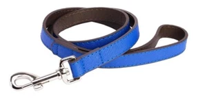 DO&G Dog Puppy Leather Lead Quality Real Leather - Dark Blue - Picture 1 of 1