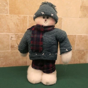 Vintage Crazy Mountain Imports Flat Snowman in Coat 11" Tall, Inlay City MI - Picture 1 of 12