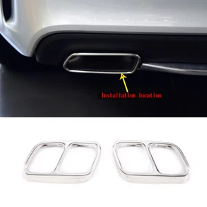 Cubierta de escape de acero inoxidable plateado para Mercedes-Benz CLS 2012-2017 - Imagen 1 de 7