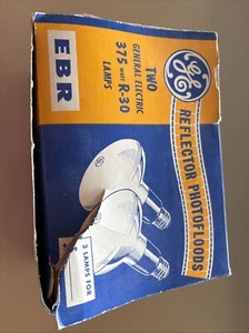 2 GE Vintage 375W Superflood Film Foto Lampen Glühbirnen R30 funktionstüchtig - Bild 1 von 6
