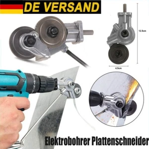 Elektrische Doppelkopf Blechknabber Blechschneider Bohrmaschine Blechschere DE - Bild 1 von 10