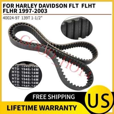 40024-97 Rear Drive Belt 139T 1-1/2" for Harley Davidson FLT FLHT FLHR 1997-03 - Image 1 of 4