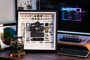 Disassembled Canon AL Pentax Camera with Frame, Deconstructed Camera Wall Art - Picture 1 of 28